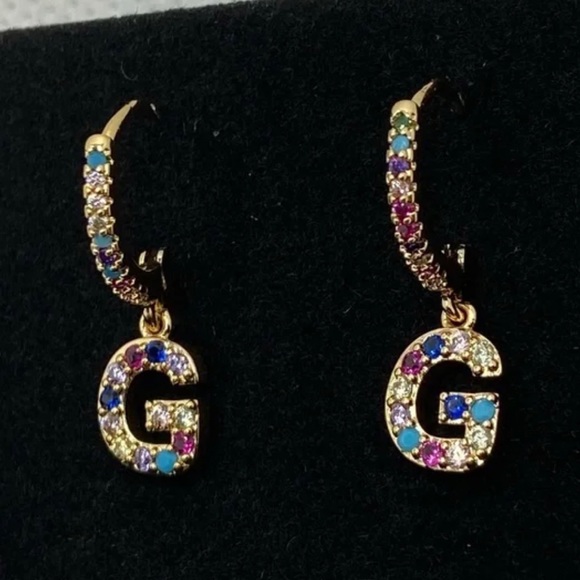 Letter G Hoop Rhinestone - Picture 4 of 4